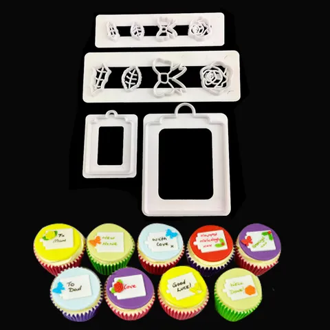 Fondant Ausstechform Geschenkbox Blatt Blume Schleife Cupcake Hülle Rand Form Backen Dekoration Werkzeuge Küche Zubehör