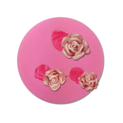 Molde de Silicona de Mini Rosas Herramienta de Decoración de Pasteles Fondant Molde de Chocolate Resina