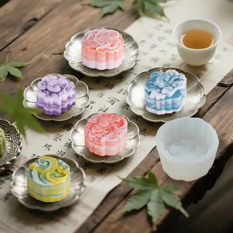 Καλούπι Σιλικόνης για Mooncake Ευοίωνο Συννεφάκι Κινεζική Ζαχαροπλαστική Κέικ Σοκολάτα Εργαλείο Ψησίματος