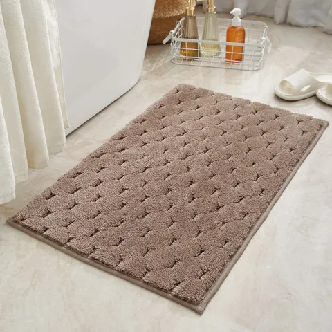 Minimalistische Einfarbige Getuftete Badezimmer Bodenmatte Saugfähige Rutschfeste Weiche Flauschige Teppich für Heim Toilette Raum Dekor