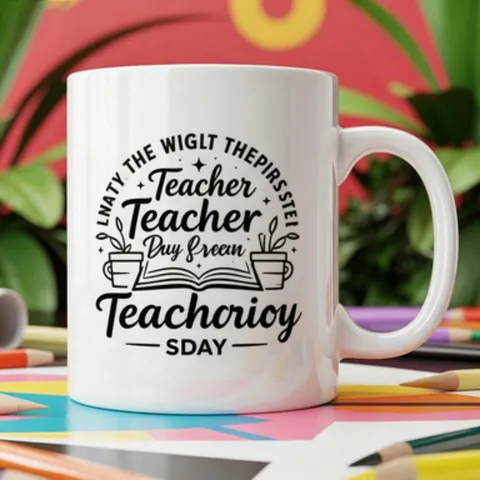 Minimalistischer Knochenporzellan Lehrer Zitate Kaffeebecher Elegante Weiße Keramik Alphabet Apfel Sublimation Teetasse Büro Geschenk