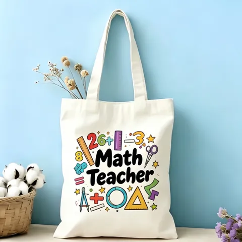 Sac Cabas en Toile Tendance Lettre Dessin Animé Imprimé Décontracté Coton Sac à Main Épaule Grand Quotidiano Sac Rangement Pour Les Amateurs De Livres