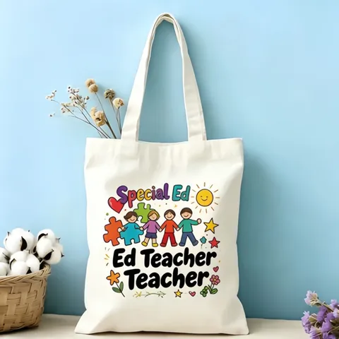 Sac Cabas en Toile Tendance Lettre Dessin Animé Imprimé Décontracté Coton Sac à Main Épaule Grand Quotidiano Sac Rangement Pour Les Amateurs De Livres