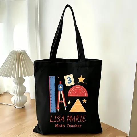Canvas Tote Bag Große Kapazität Lehrer Thema Gedruckt Schulter Handtasche Umweltfreundliche Einkaufstasche Für Den Täglichen Gebrauch Arbeit