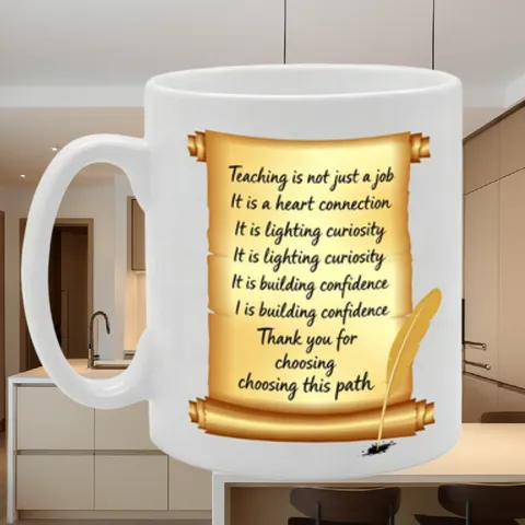 Retro Gold Pergament Knochenporzellan Becher Kreatives Lehrer Geschenk Weißer Keramik Kaffeebecher Für Büro Schreibtisch Lehrer Zitate Bedruckt Mit Geschenkbox
