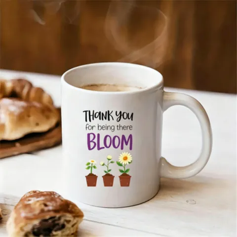 Tasse en Porcellana Margherita Minimaliste Imprimé Alphabet Tasse à Eau Design Plantes Résistant aux Hautes Températures Tasse à Café Cadeau Fête des Enseignants