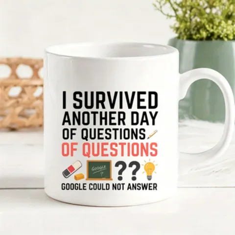 Modern Bone China Coffee Mug With Inspirational Teacher Slogans Color Contrast Text Cylindrical Tea Cup Gift For Teachers Office Drinkware White
