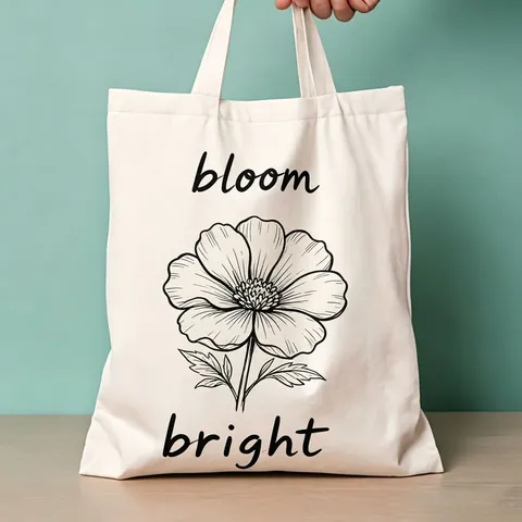 Große Kapazität Damen Leinwand Tragetasche Blumen Bedruckt Umweltfreundlich Einkaufstasche Urlaub Strand Schulter Handtasche
