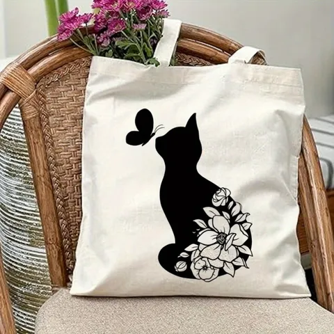 Borsa Tote in Tela Artistica da Donna Casual Stampato Borsa a Spalla Grande Capacità Borsa a Mano Ecologica Shopping Borsa Regalo Quotidiano