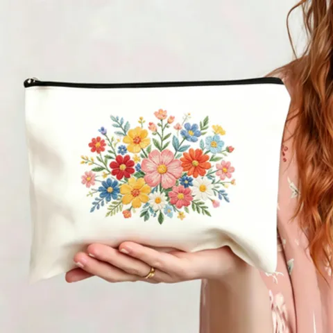 Damen Urban Minimalistisch Polyester Kosmetiktasche Schmetterling Floral Reißverschluss Kosmetikbeutel Täglich Reise Aufbewahrung Organizer