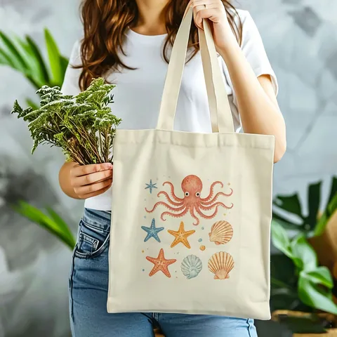 Damen Casual Canvas Tragetasche Große Kapazität Wiederverwendbare Einkaufstasche Schulterhandtasche Mit Druckmuster Grafik Top Tasche