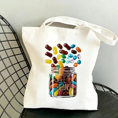 Mode Bedruckt Segeltuch Tragetasche Unisex Retro Schulterhandtasche Für Reisen Strand Alltag Einkaufstasche Segeltuchtasche