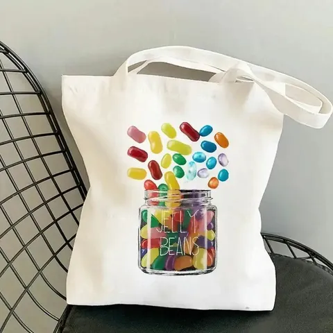 Mode Bedruckt Segeltuch Tragetasche Unisex Retro Schulterhandtasche Für Reisen Strand Alltag Einkaufstasche Segeltuchtasche