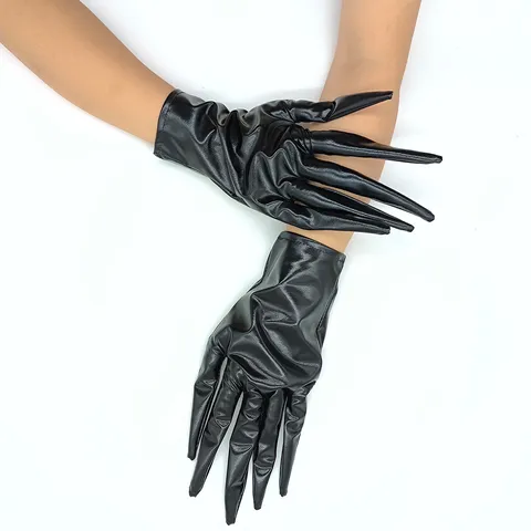 Unisex Halloween Ghost Claw Gloves Reflective PU Leather Long Finger Cosplay Costume Accessories Party Props