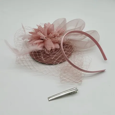 Vintage Fascinator Hut Netz Feder Haarklammer Schleife Stirnband Teeparty Abschlussball Hochzeit Haarschmuck Für Damen