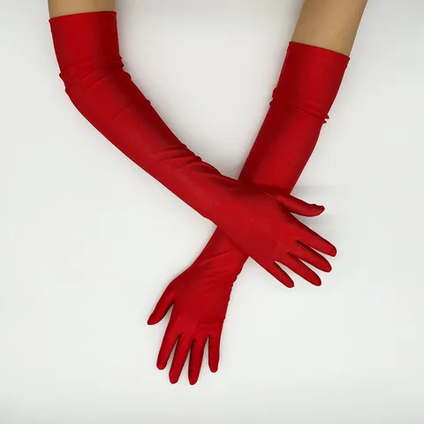 Gants Longs en Spandex pour Femmes Allongés 1920S Opéra Bal Mariage Fête Gants Protection UV Robe de Soirée Gants