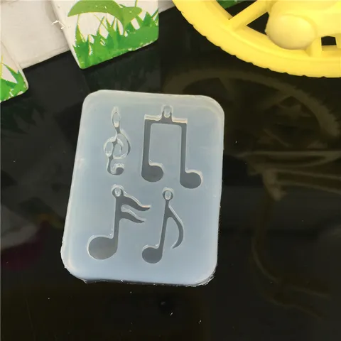 Mini Music Note Silicone Mold Glossy UV Resin Epoxy Casting Molds Musical Symbol Earrings Pendant Jewelry Cake Decorating Mold