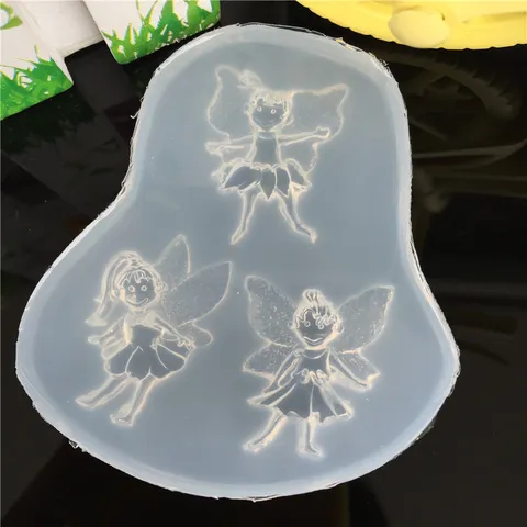 Silicone Resin Mold Mirror Cartoon Bee Prince Princess Casting Molds For DIY Phone Case Decoration Jewelry Craft Tools