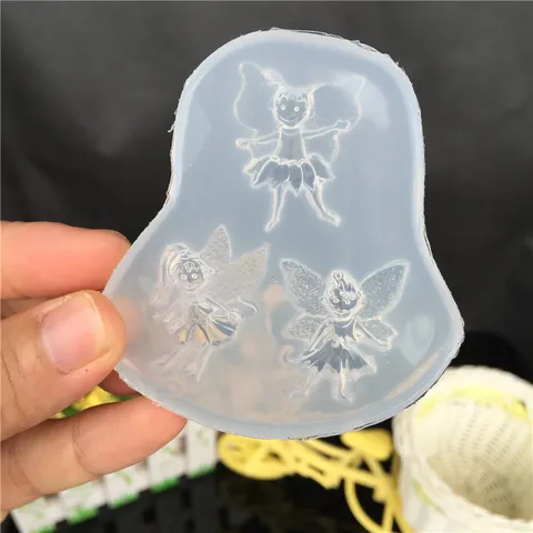 Silicone Resin Mold Mirror Cartoon Bee Prince Princess Casting Molds For DIY Phone Case Decoration Jewelry Craft Tools