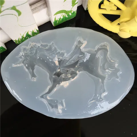 Silicone Unicorn Pegasus Resin Mold Shiny Mirror Surface Epoxy Craft Casting Tool For Phone Case Decoration Cake Molds Jewelry Making Accessories