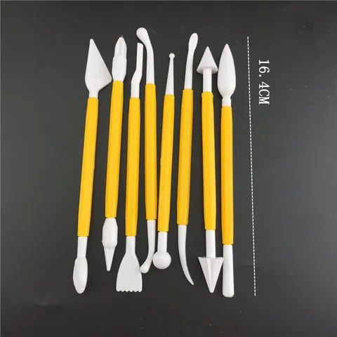 DIY Fondant Cake Decorating Tools Plastic Sculpting Modeling Pens Sugar Flower Craft Shaping Cutter Baking Kitchen Supplies