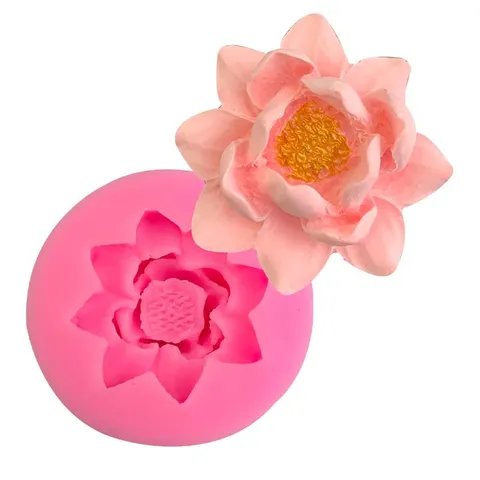 Lotus Flower Silicone Mold For Handmade Soap Gypsum Epoxy Resin Craft Decorative Baking Cake Fondant Pastry Chocolate Tool