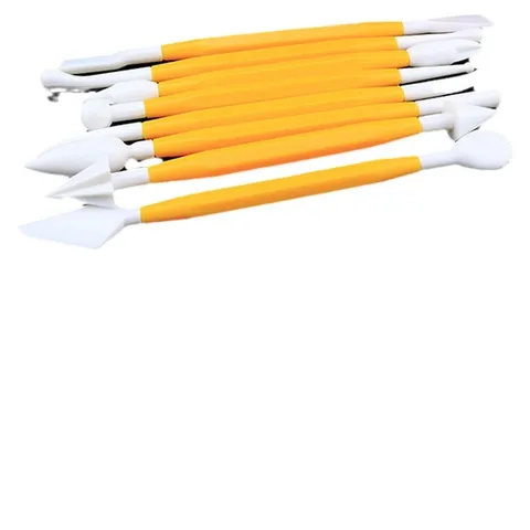 Plastic Fondant Cake Modeling Sculpting Tool Set Double Headed Sugar Flower Baking Decoration Modeling Pens DIY Clay Carving Tools