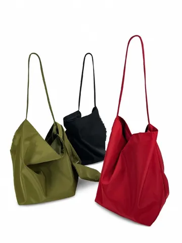 Borsa Tote in Tela di Grande Capacità Per Donne Borsa a Tracolla Casual da Lavoro Stile Morbido Borsa per la Spesa
