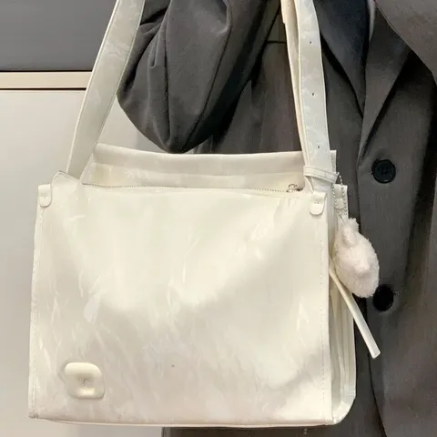 Borsa Tote da Donna di Grande Capacità in Pelle PU Borsa a Tracolla Casual per Pendolari Semplice Borsa Giornaliera