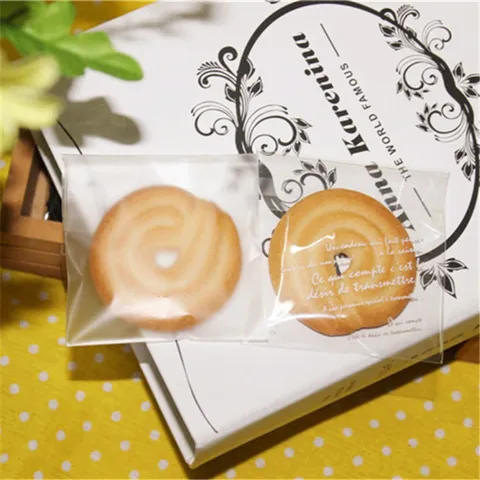 Frosted Self Adhesive Packaging Bags For Cookie Candy Jewelry Small Gift Clear Plastic Cellophane Resealable Treat Bag