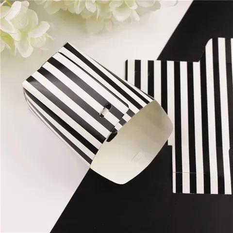 Halloween Stripe Pattern Cardboard Gift Boxes Vertical Stripe Cookie Pouch Box Ghost Sticker Decor For Festival Treats Party Favor Candy Containers Storage Box