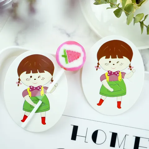Schattige Cartoon Lolly Decoratie Papieren Kaarten Voor Kinderen Cadeau Handgemaakte DIY Snoep Decor Kaarten Festival Feestbenodigdheden
