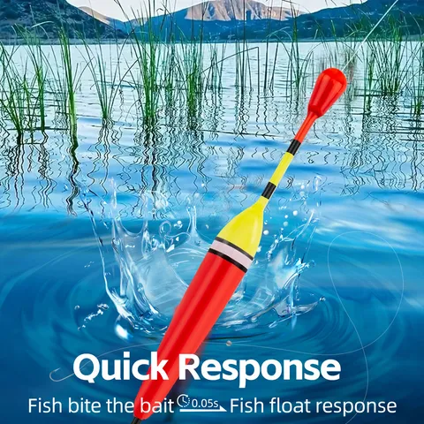 Outdoor Fishing Float Set Vertical Luminous Fishing Bobber Line Group With Hooks Tackle Accessories Fishing Gear