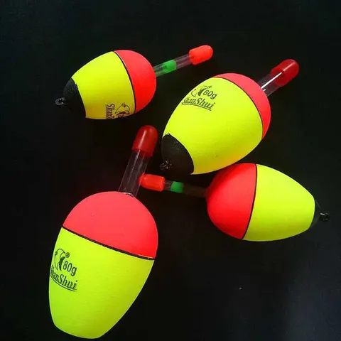 EVA Fishing Float Bobber Sea Rock Fishing Luminous Stick Slot Red Yellow High Visibility Tackle Accessories