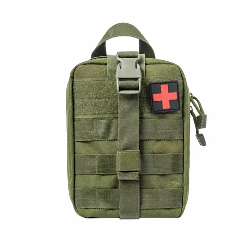 Bolsa Médica de Emergencia Táctica Portátil Supervivencia al Aire Libre Riñonera Molle Camuflaje Equipo de Primeros Auxilios Bolsa de Montañismo