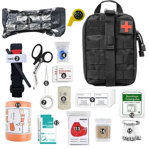 Kit di Primo Soccorso Tattico da Esterno Campeggio Emergenza Strumento di Sopravvivenza Borsa Multifunzionale Militare Medica Attrezzatura di Sopravvivenza Borsa