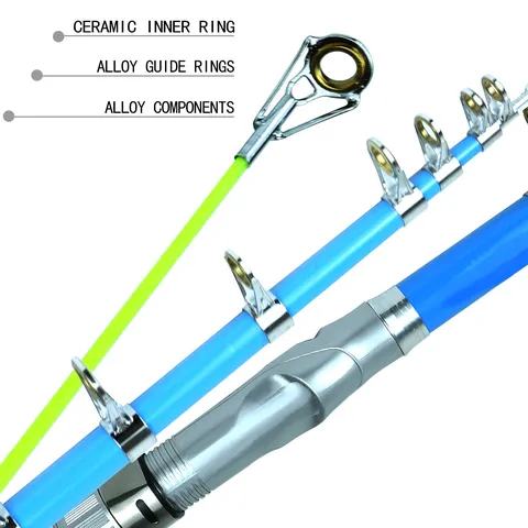 Telescopic Fishing Rod Portable Fiberglass Lure Rod Sea Fishing Pole Travel Freshwater Saltwater Fishing Gear