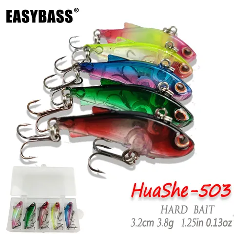 Conjunto de Señuelos de Pesca Duros Hundimiento VIB Minnow Cebo Biónico Con Caja de Almacenamiento Transparente Para Pesca