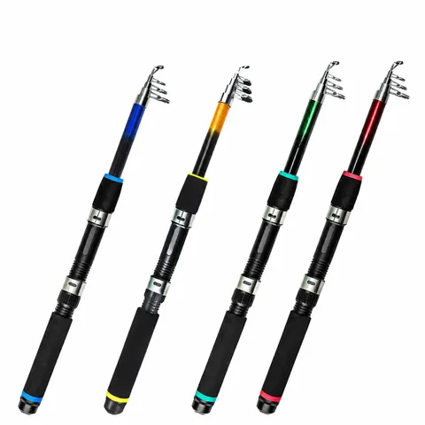 Children Lure Fishing Rod Telescopic Fiberglass Fishing Pole Portable Travel Fishing Gear For Outdoor Stream Fishing