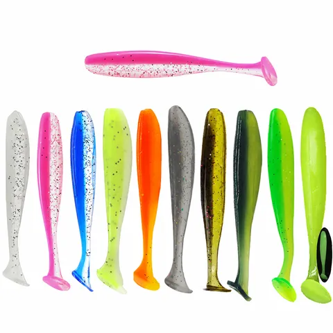 T Tail Soft Fishing Lures Artificial Silicone Soft Worms Plastic Fishing Baits For Bass And Trout Fishing Tackle