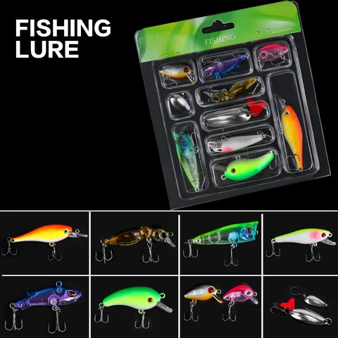 Σετ Δολωμάτων Ψαρέματος Minnow Spoon VIB Τεχνητό Δόλωμα Σκληρό Πλαστικό Μέταλλο Σετ Δολωμάτων Προσομοίωσης Για Ψάρεμα Λαβράκι Κυπρίνος