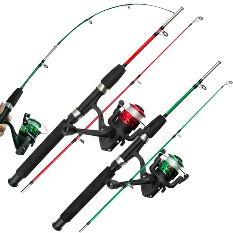 Kids Fishing Rod Tackle Set Portable Telescopic Fishing Pole With Spinning Reel Lures Hooks Floats Beginner Fishing Gear Kit