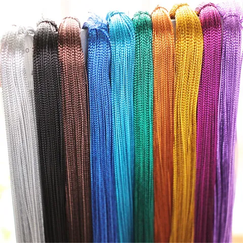 Metallischer Glitzer Polyester Kordel Unelastisch Schmuck Etikett Handwerk Schnur Für DIY Handwerk Zubehör Geschenkverpackung Dekoration