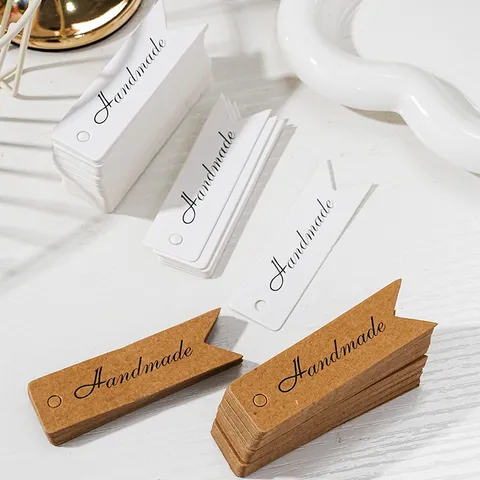 Vintage Kraftpapier Handgemacht Geschenkanhänger Schwalbenschwanz Form Blanko Wunsch Lesezeichen Für DIY Schmuck Zubehör Geschenkbox Deko Etiketten