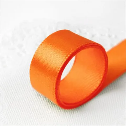 Nastro di Satin Arancione Tinta Unita Poliestere Tessuto Nastro Decorativo in Tessuto per Halloween Festa Confezioni Regalo Artigianato Accessori per Capelli Fai da Te