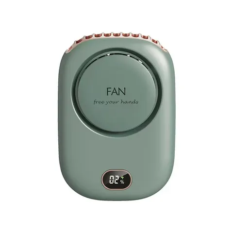 Tragbarer Nackenventilator USB Wiederaufladbar Mini Ventilator Mit LED Digitalanzeige Leise Hände Frei 3 Stufen Kühlventilator Für Büro Outdoor Reisen