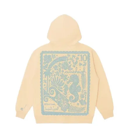 Women's Loose Hooded Sweatshirt Polyester Pullover Printed Letter Design Drawstring Hoodie With Kangaroo Pocket Top