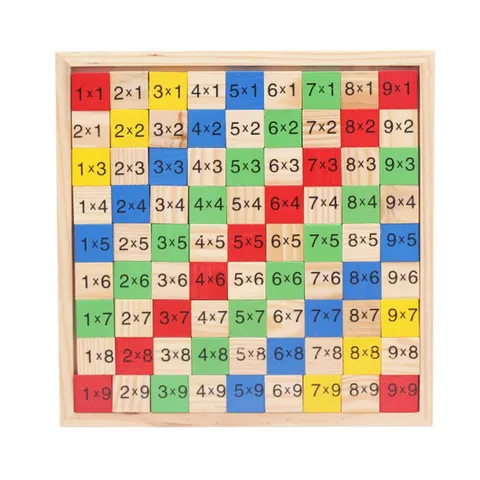 Hölzerne Einmaleins Mathe Brett Pädagogisches Spielzeug Kinder Frühes Lernen Arithmetik Bausteine Zahlen Spielzeug