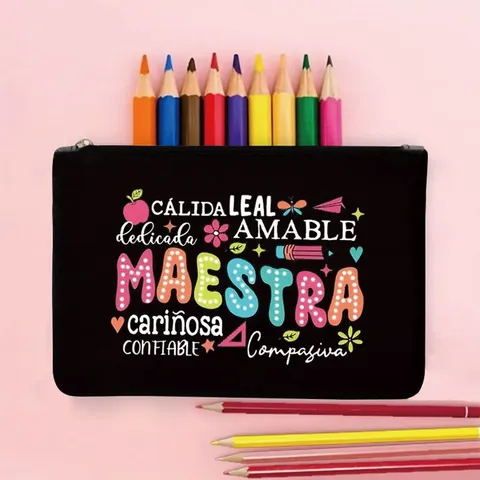 Bolsa de Cosméticos de Poliéster Minimalista Urbano Portátil de Viaje Con Cremallera Organizador Cuadrado Horizontal Estampado Monedero Cartera Bolso de Mano para Almacenamiento