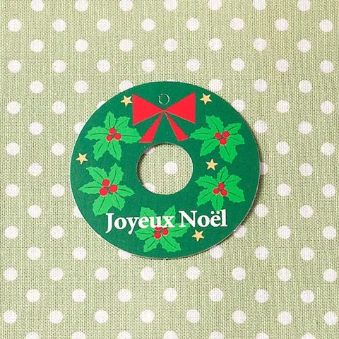 Weihnachten Hängeetiketten Rund Kranz Geschenkanhänger Muster Deko Für Feiertage Verpackung Geschenke